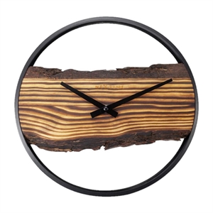 NeXtime Forest wandklok / hout/metaal / houtkleur / 30 cm