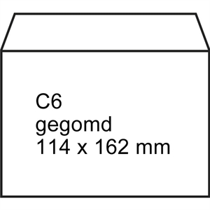 Raadhuis dienstenvelop / gegomd / C6 / 114 mm x 162 mm / 500 stuks