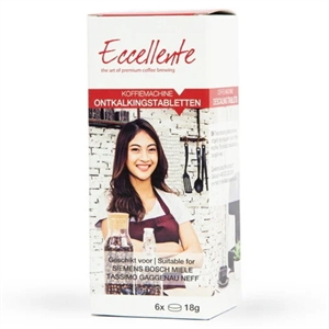 Eccellente ontkalkingstabletten voor koffiezetapparaten /18 gram / 6 stuks