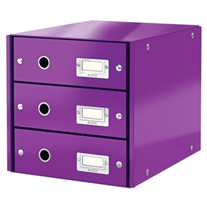 Leitz 6048 WOW ladeblok / paars metallic / 3 laden