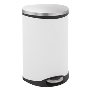 EKO Recycle Shell Bin duo pedaalemmer / metaal / wit / 2 x 22 liter