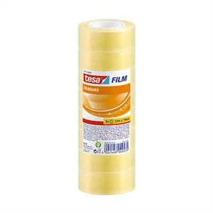 Tesa standaard plakband / transparant / 19 mm x 33 m / 8 rollen