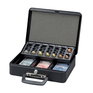 Maul 5631490 luxe stalen geldkist / metaal / zwart / met slot