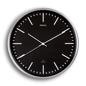 Maul MAULfly radiogestuurde wandklok / aluminium / zilvergrijs / 30,5 cm