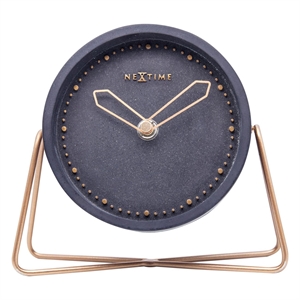 NeXtime tafelklok / polyresin / zwart / 17.5 x 15.5 x 5 cm