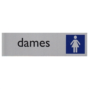 Posta Picto bordje toiletten dames / kunststof / zilver