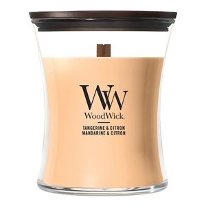 Woodwick Medium Hourglass geurkaars / Tangerine & Citron / 275 gram