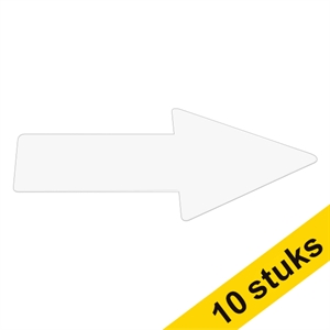 Djois zelfklevend vloermarkeringssymbool / pijl / wit / 10 stuks