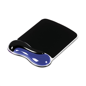 Kensington Duo Gel muismat / met polssteun / vinyl & gel / blauw & zwart