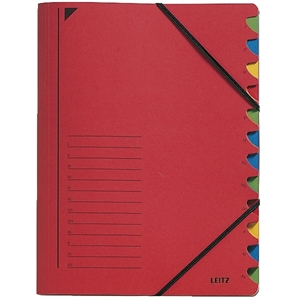 Leitz sorteermap / rood / 12 tabsten / rood