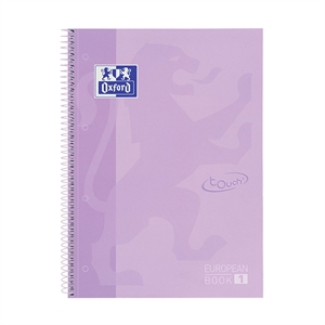 Oxford Touch collegeblok / A4+ / gelinieerd / pastelpaars / 80 vel