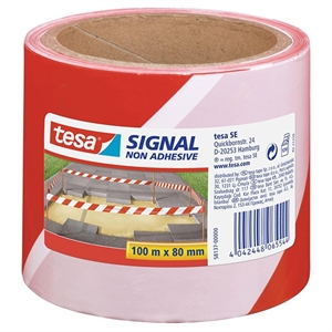 Tesa 5813700 afzetlint / niet klevend / rood-wit / 1 rol