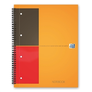 Oxford International collegeblok / A4+ / gelinieerd / 4-gaats / 80 vel