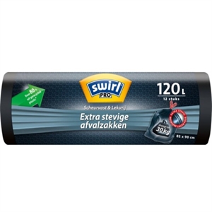 Swirl vuilniszakken Pro extra stevig / 120 liter / 12 stuks