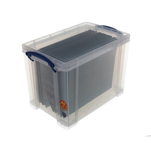 Really Useful Box opbergdoos / polypropyleen / transparant / 10 hangmappen / 19 liter