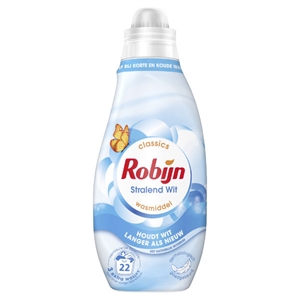 Robijn Klein & Krachtig Geconcentreerd Wasmiddel / Stralend Wit / 665 ml / 22 wasbeurten
