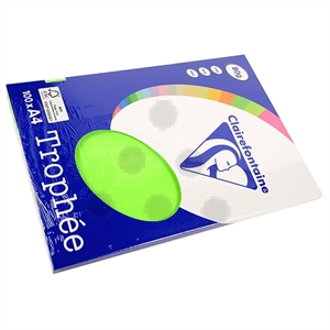 Clairefontaine papier / fluo groen / A4 / 80 gr. / 100 vel