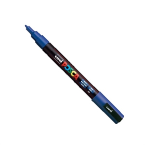 POSCA PC-3M verfmarker / donkerblauw / ronde punt / 0,9 - 1,3 mm
