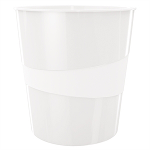 Leitz 5278 WOW papiermand / polystyreen / metallic wit / 15 liter