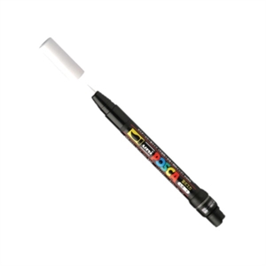 POSCA brush PCF-350 verfmarker / wit / penseel punt / 1 mm