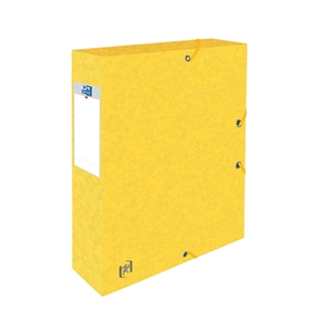 Oxford elastobox Top File+ / A4 / karton / geel / 60mm / 400 vel