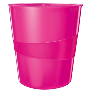Leitz 5278 WOW papiermand / polystyreen / metallic roze / 15 liter