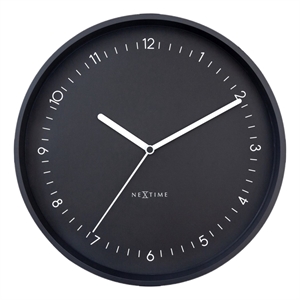 NeXtime Berlin wandklok / aluminium / zwart / 30 cm