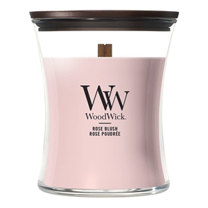 Woodwick Medium Hourglass geurkaars / Rose Blush / 275 gram