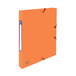 Oxford elastobox Top File+ / A4 / karton / oranje / 25mm / 200 vel