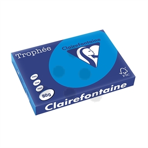 Clairefontaine papier / caraïbenblauw / A3 / 80 gr. / 500 vel