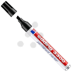 Edding 3300 permanent marker / zwart / beitelvormige punt / 1-5 mm