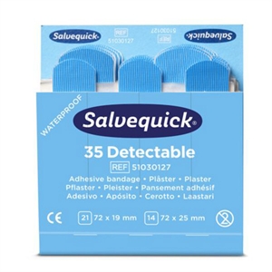 Salvequick pleisterdispenser navulling / detecteerbare pleisters / 6 stuks