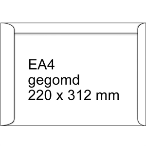 Raadhuis akte envelop / gegomd / EA4 / 312 mm x 220 mm / 250 stuks