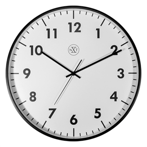 NeXtime wandklok / kunststof / zwart / 40 cm