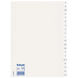 Esselte 100144 A4 index / plastic / A-Z / 11-gaats
