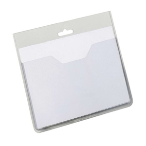 Durable 813619 naambadge open zonder textielkoord / transparant / 20 stuks