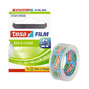 Tesa Eco & Clear plakband / transparant / 15 mm x 10 m
