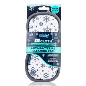 Minky Sneeuwvlokje schoonmaakpad / Anti-Bacterieel / grijs