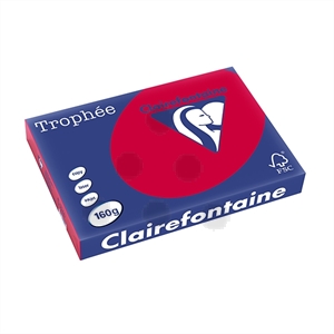 Clairefontaine papier / kersenrood / A3 / 160 gr. / 250 vel
