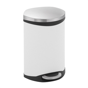 EKO Shell Bin pedaalemmer / mat wit / 10 liter