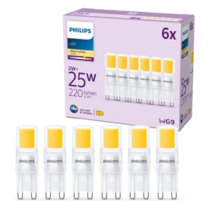 Philips G9 LED-capsule | 2W (25W) | Warm wit | helder | 6 stuks