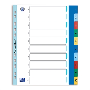 Oxford A4 index XL / plastic / 1-10 / 11-gaats