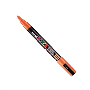 POSCA PC-3M verfmarker / donkeroranje / ronde punt / 0,9 - 1,3 mm