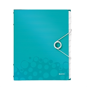 Leitz 4634 WOW sorteermap / ijsblauw metallic / 12 tabs
