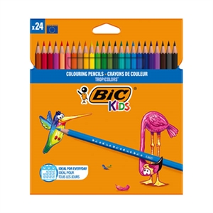 BIC Kids Tropicolors kleurpotloden / in etui / 24 stuks