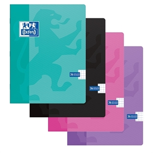 Oxford schrift assorti / A5 / geruit / 36 vel / 10 stuks