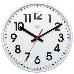 NeXtime wandklok / kunststof / wit / 26 cm