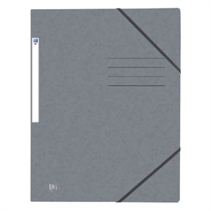Oxford 400116327 Top File+ elastomap / A4 / 3-klepsmap / karton / grijs / 200 vel