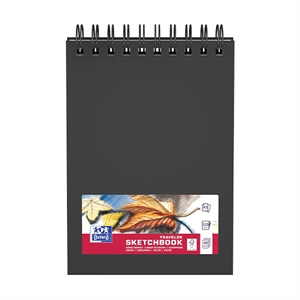 Oxford schetsboek / hardcover / A5 / spiraal / zwart / 225gr. / 40 vel