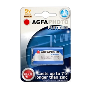 Agfaphoto batterij 9V / E-Block / MN600 / 6LR61